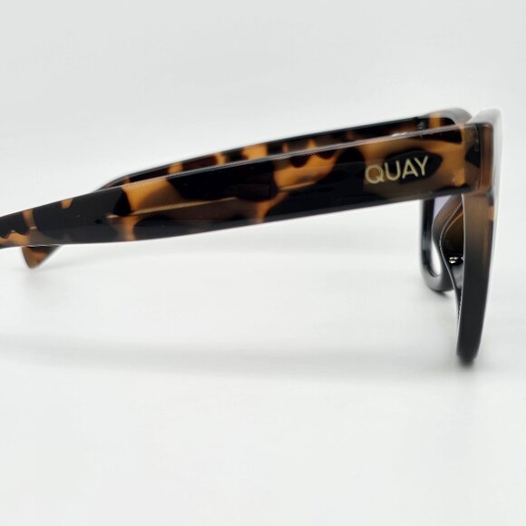 Quay Australia After Hours Tortoise Black Frame Black Fade Len Square Sunglasses - Picture 9 of 16